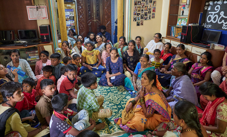 Frauengruppe in Anekal, Indien 